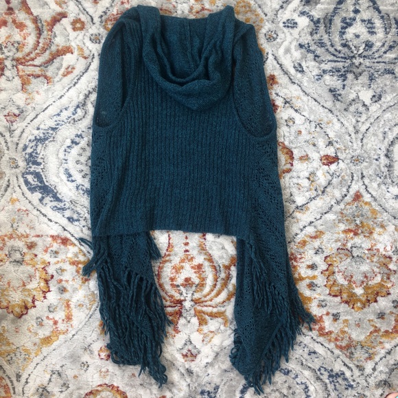 Teal Cardigan Vest - Picture 8 of 13